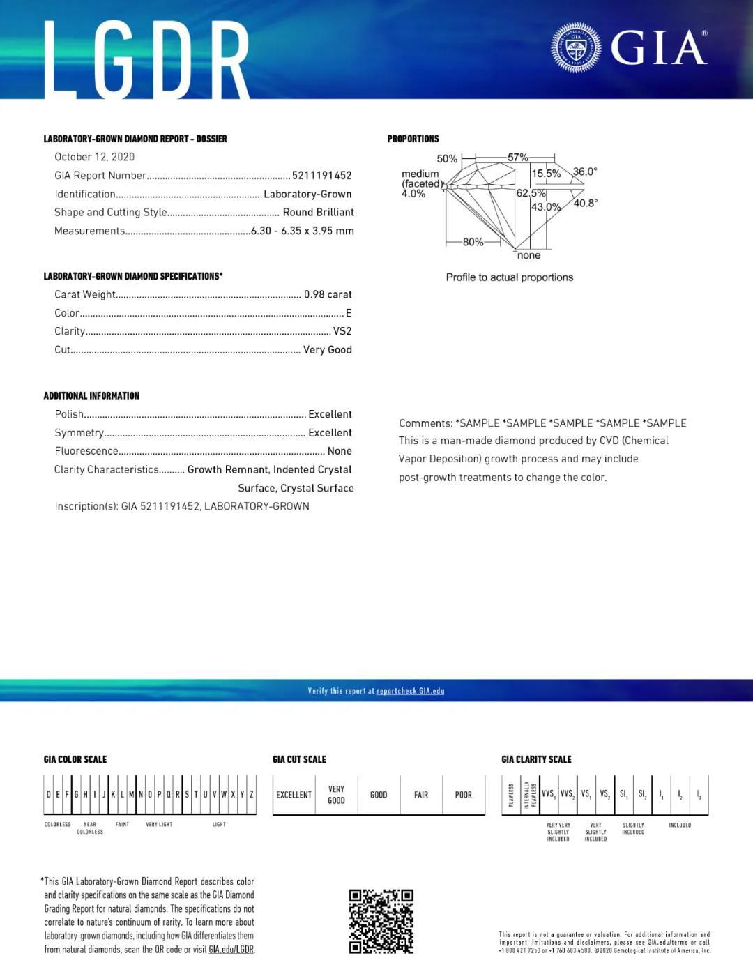 GIA新版培育钻石检测报告（精简版）